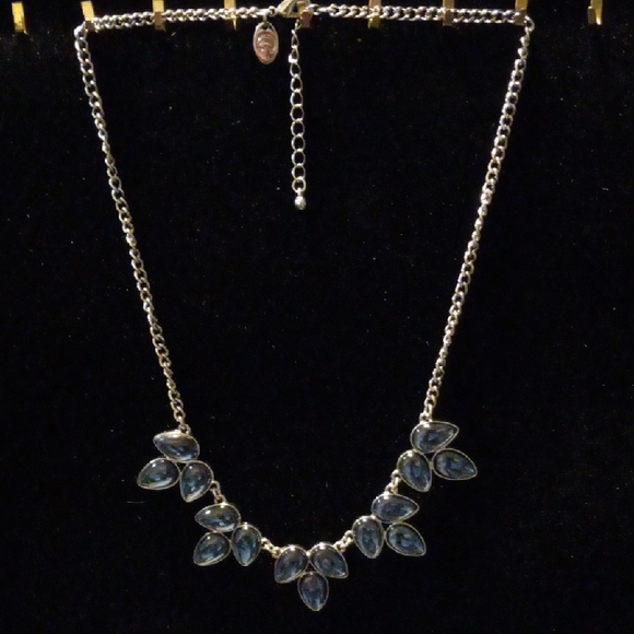 Charming Charlie Jewelry - Charming Charlie Curb Chain Necklace With Blue Gemstones.